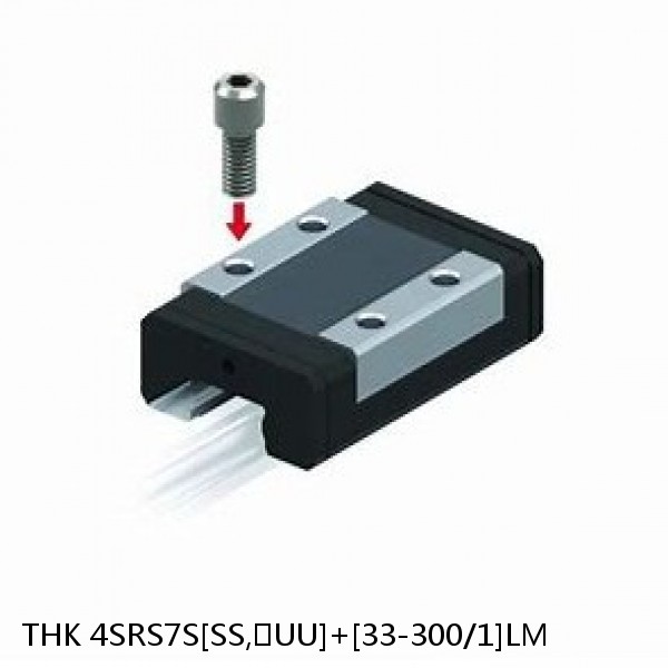 4SRS7S[SS,​UU]+[33-300/1]LM THK Miniature Linear Guide Caged Ball SRS Series