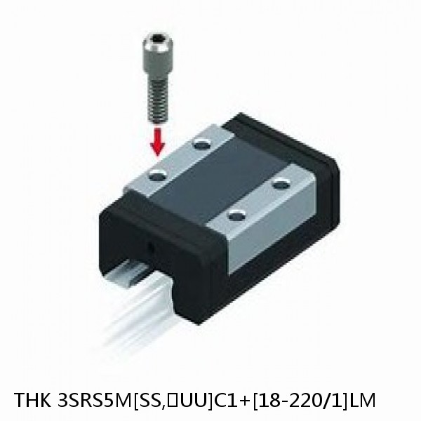 3SRS5M[SS,​UU]C1+[18-220/1]LM THK Miniature Linear Guide Caged Ball SRS Series