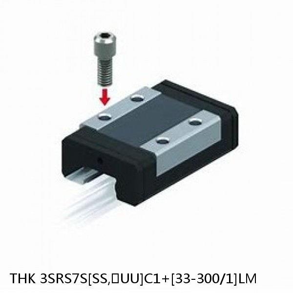3SRS7S[SS,​UU]C1+[33-300/1]LM THK Miniature Linear Guide Caged Ball SRS Series